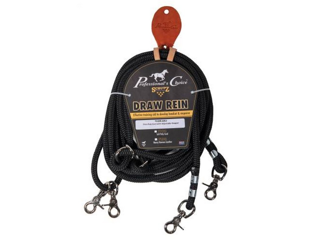 Schutz Reins Cord Draw Adjustable Stopper One Size Black 7CDR-ADJ