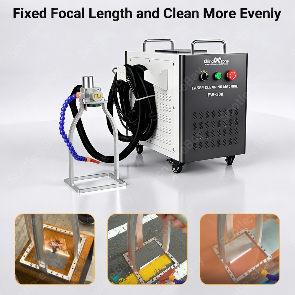 Pulsed JPT 200W Laser Cleaning Machine Laser Remove Rust/Oil/Wood Paint US
