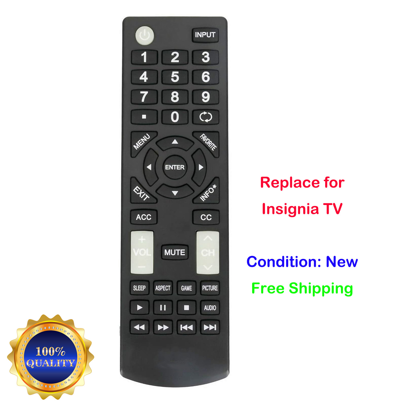 Universal Remote for Insignia TV NS-40D510NA21 NS-19D310NA21