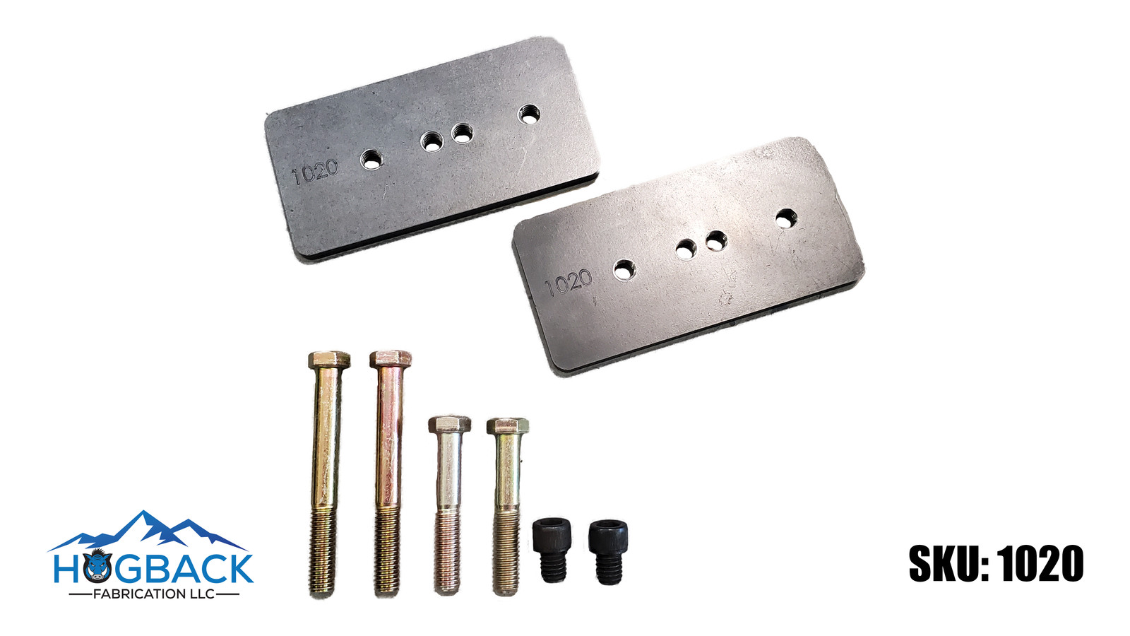 2-1/2 inch wide axle relocation plates, 3/8 Inch Center Pin