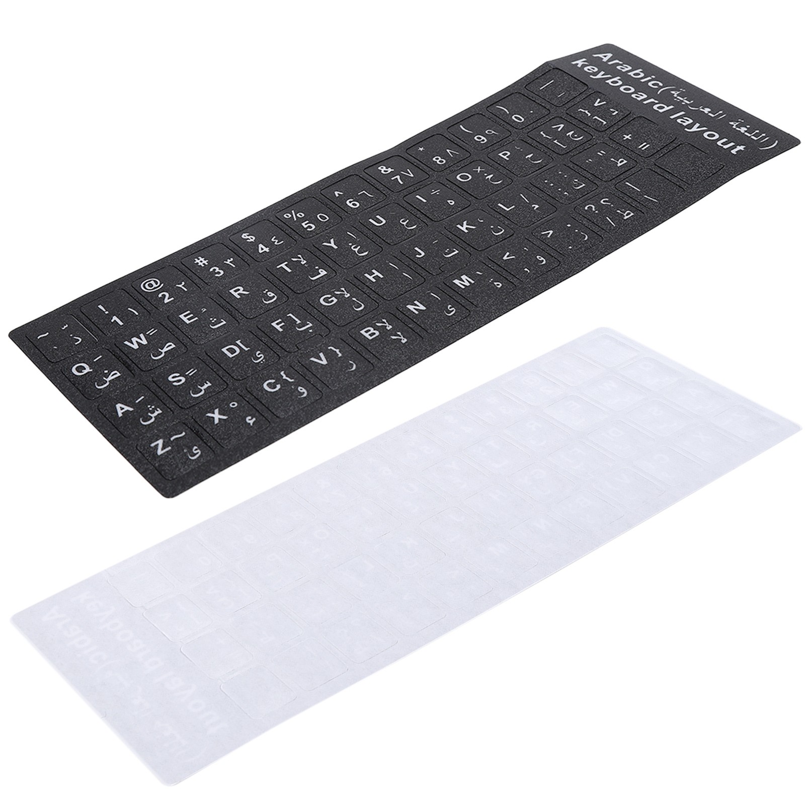 Hot Arabic Keyboard Sticker Waterproof White Letters Notebook Desktop PC