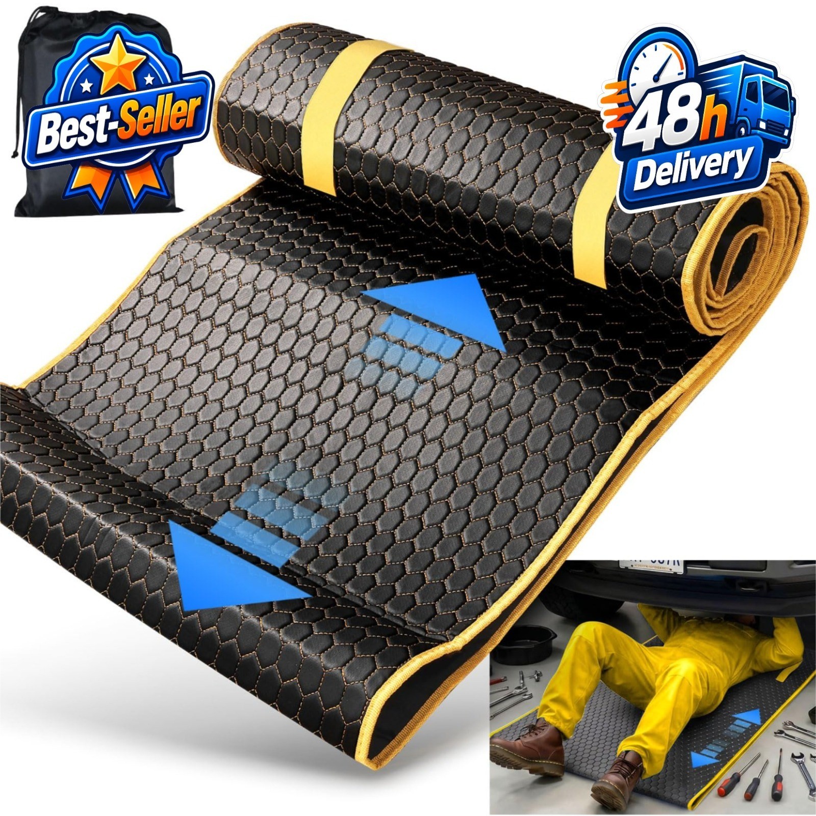 YQCQWL Rolling Creeper Mat Portable Low Clearance Mechanic Mat