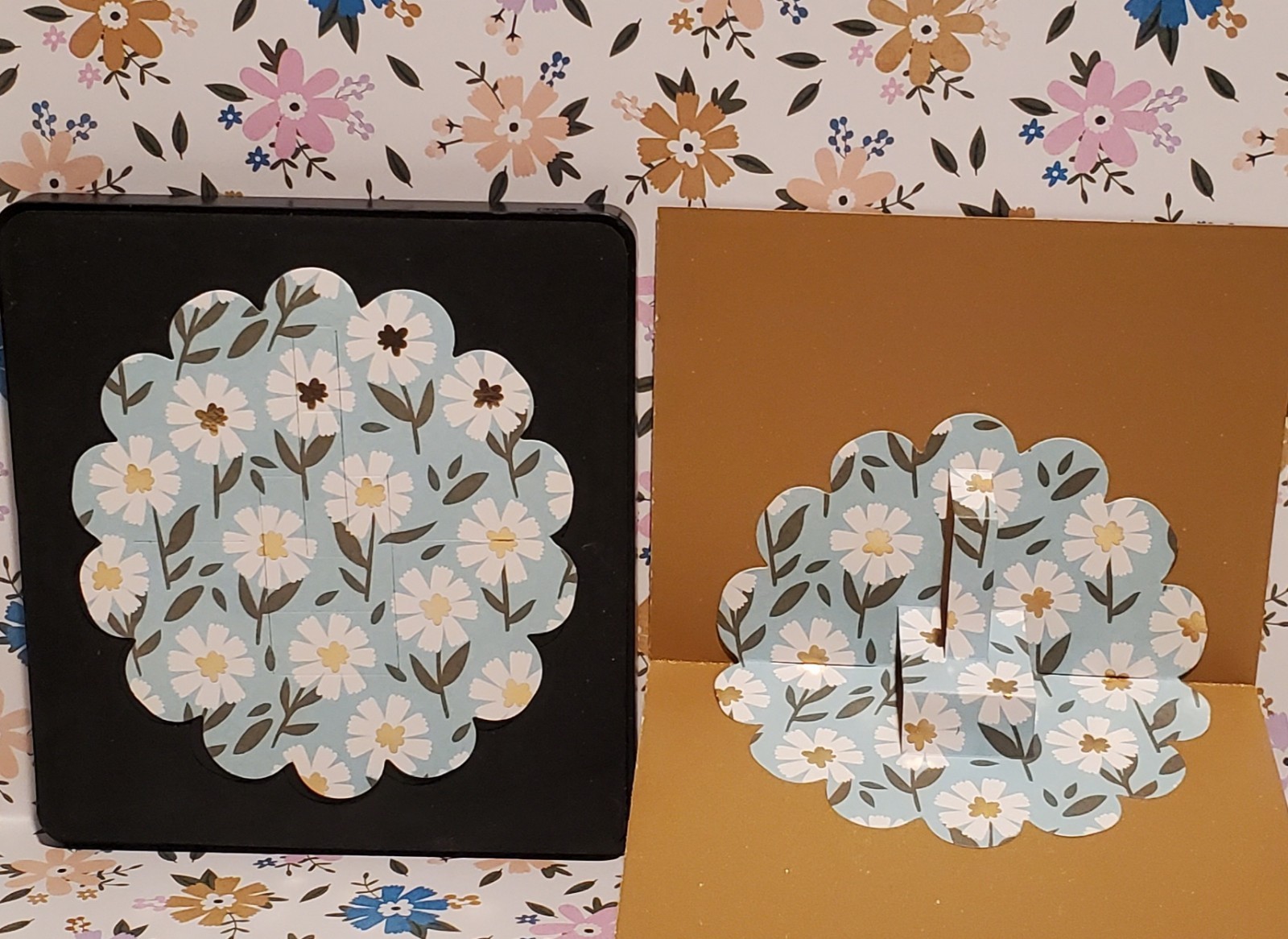 Sizzix Bigz Scallop Circle 3-D (Pop-Up) Card By Karen Burniston