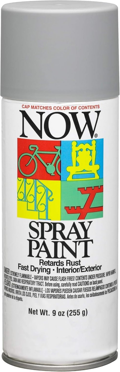 NOW Spray Paint, Gray Primer, 9 oz