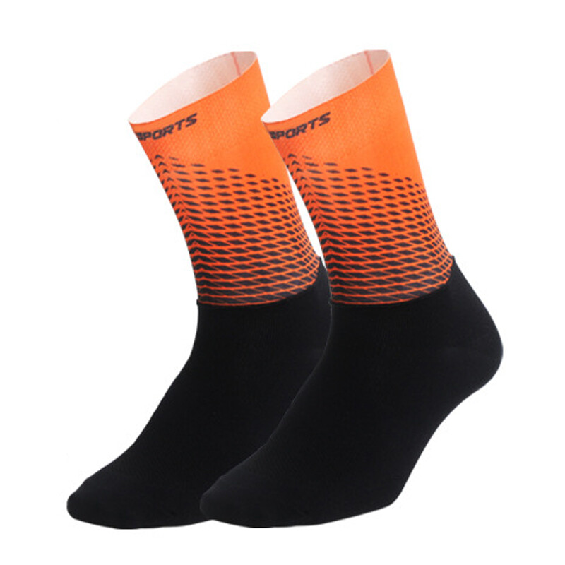 Road Cycling Riding Socks Bicycle Bike Sports Athletic Socks XC BMX MTB Orange