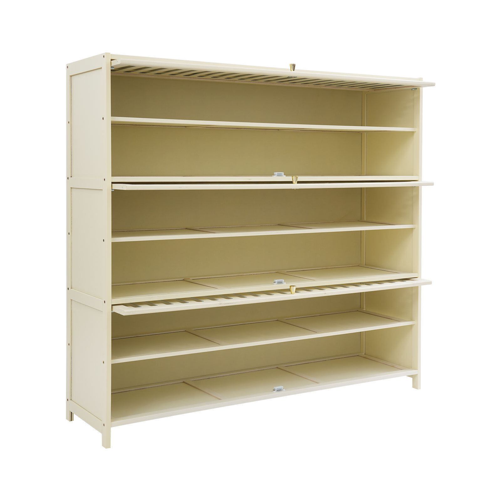 7-tier Shoe Cabinet White Shoe Cabinet With Flip-up Doors For Entryways Bedrooms