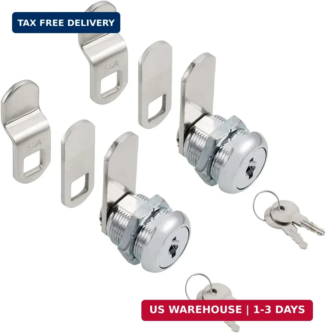 Cabinet Cam Locks Keyed Alike, 5/8" Cylinder Cam Locks for Tool Box RV Compartme