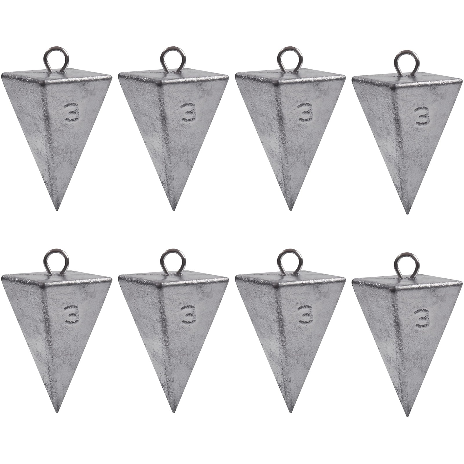 Pyramid Sinkers Fishing Weights Saltwater for 8 pcs, 3oz_8pcs
