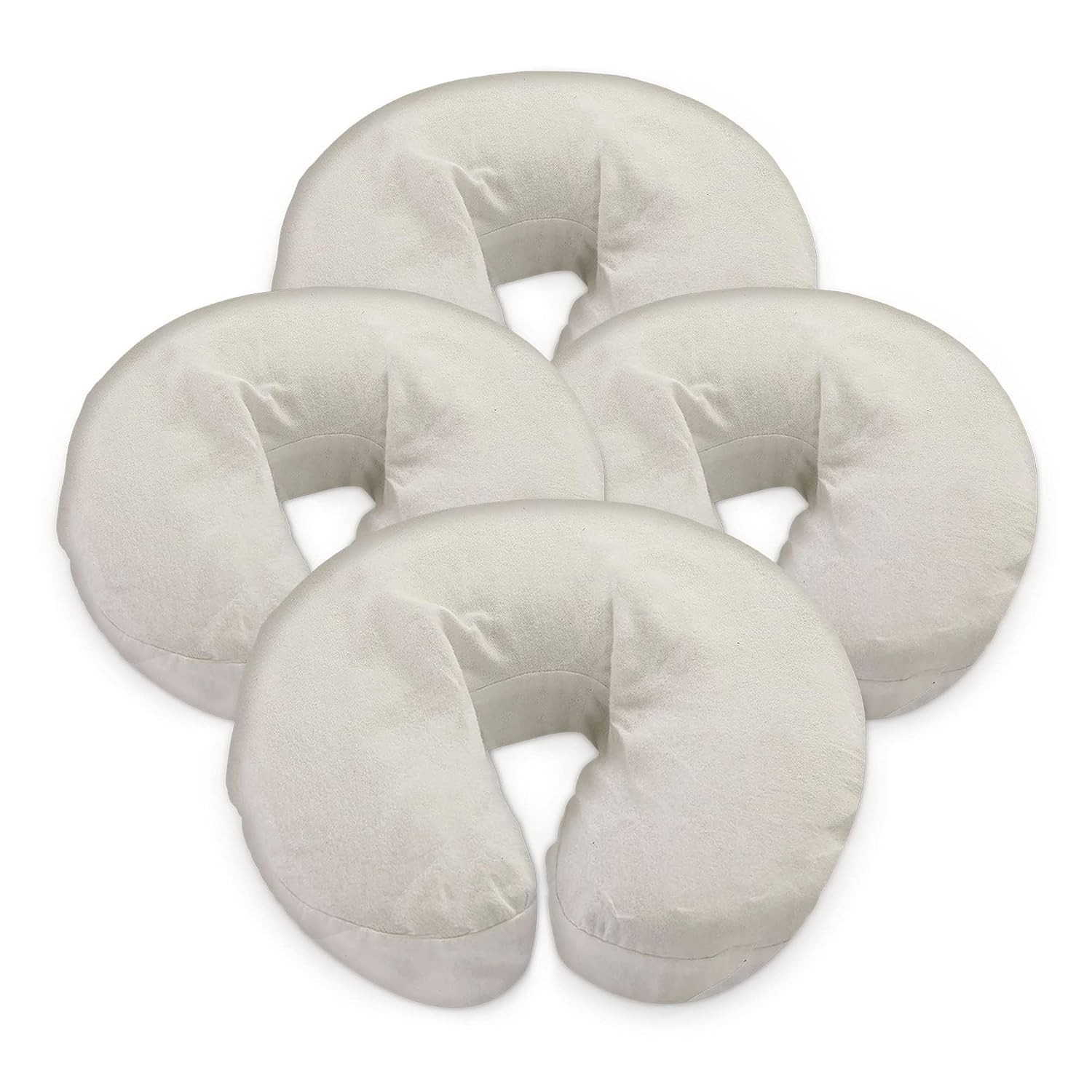 Extra Thick Flannel Face Cradle Covers - 4 Pack for Professional Massage Use