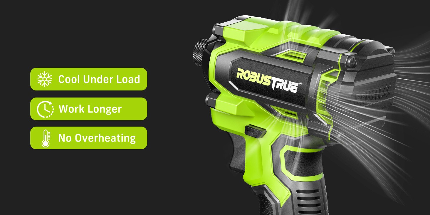 Robustrue 21V Cordless Drill & Impact Driver Combo Tool Set,