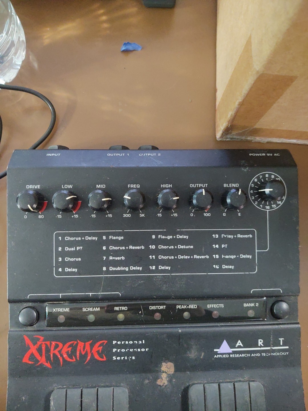 ART Xtreme Processor Distortion & Multi-Effects Guitar Pedal 80s Metal Hair Glam