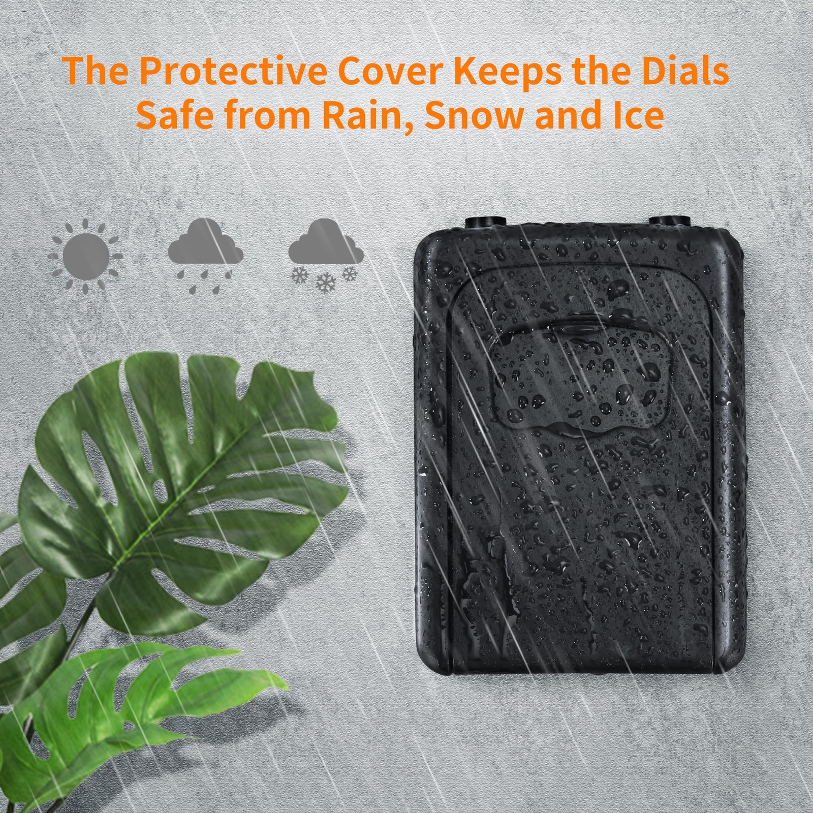 Portable Key Lock Box Wall Mounted 5-Key Capacity Resettable Code