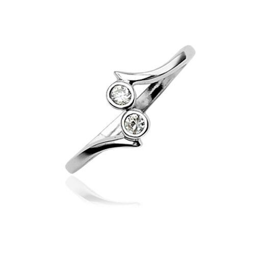 925 Sterling Silver Toe Ring Toe Rings Two Stone Size Adjustable