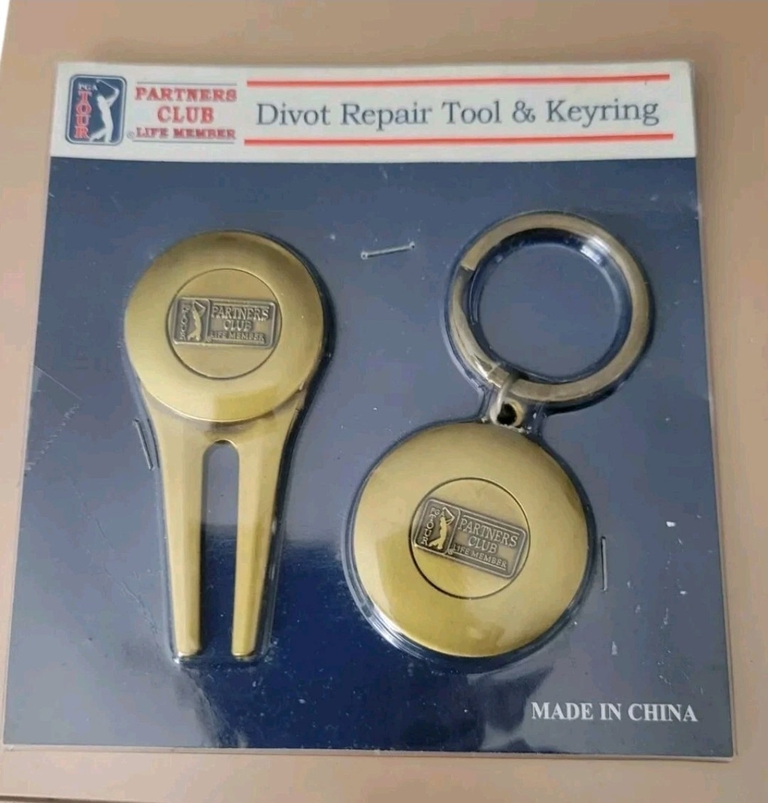 PGA Tour Partners Club Life Member Divot Repair Tool & Keyring Golf