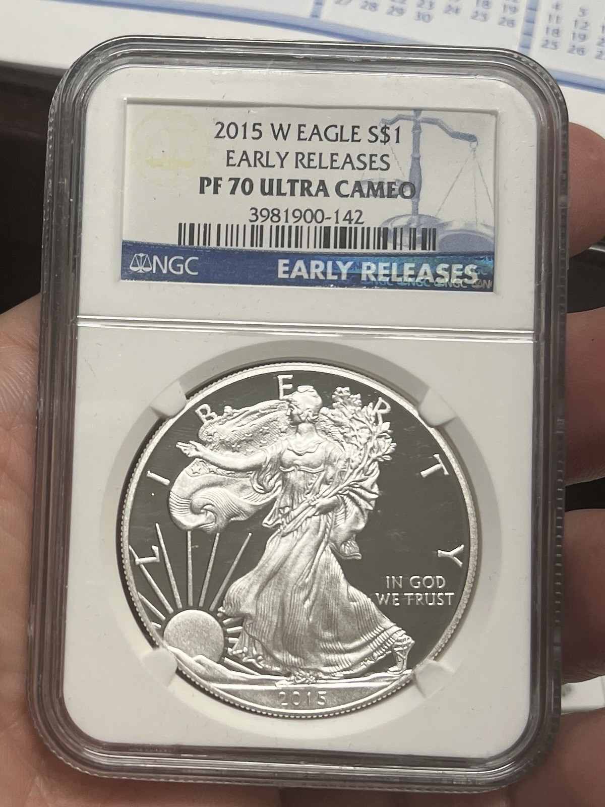 2015-W $1 PROOF American Silver Eagle Coin NGC PF70 Early Releases