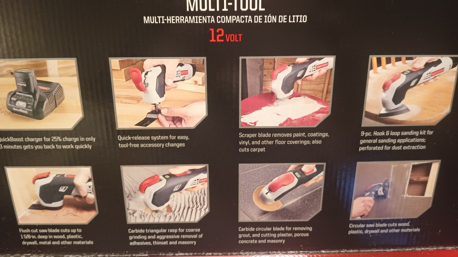 craftsman compact lithium ion multi tool fast charge complete set with accessori