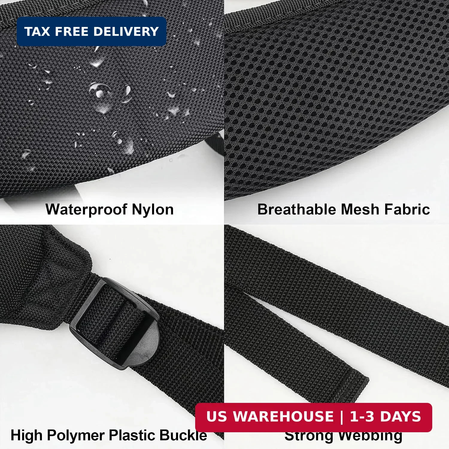 Universal Double Shoulder Strap Adjustable Padded Backpack Straps | For 4-point