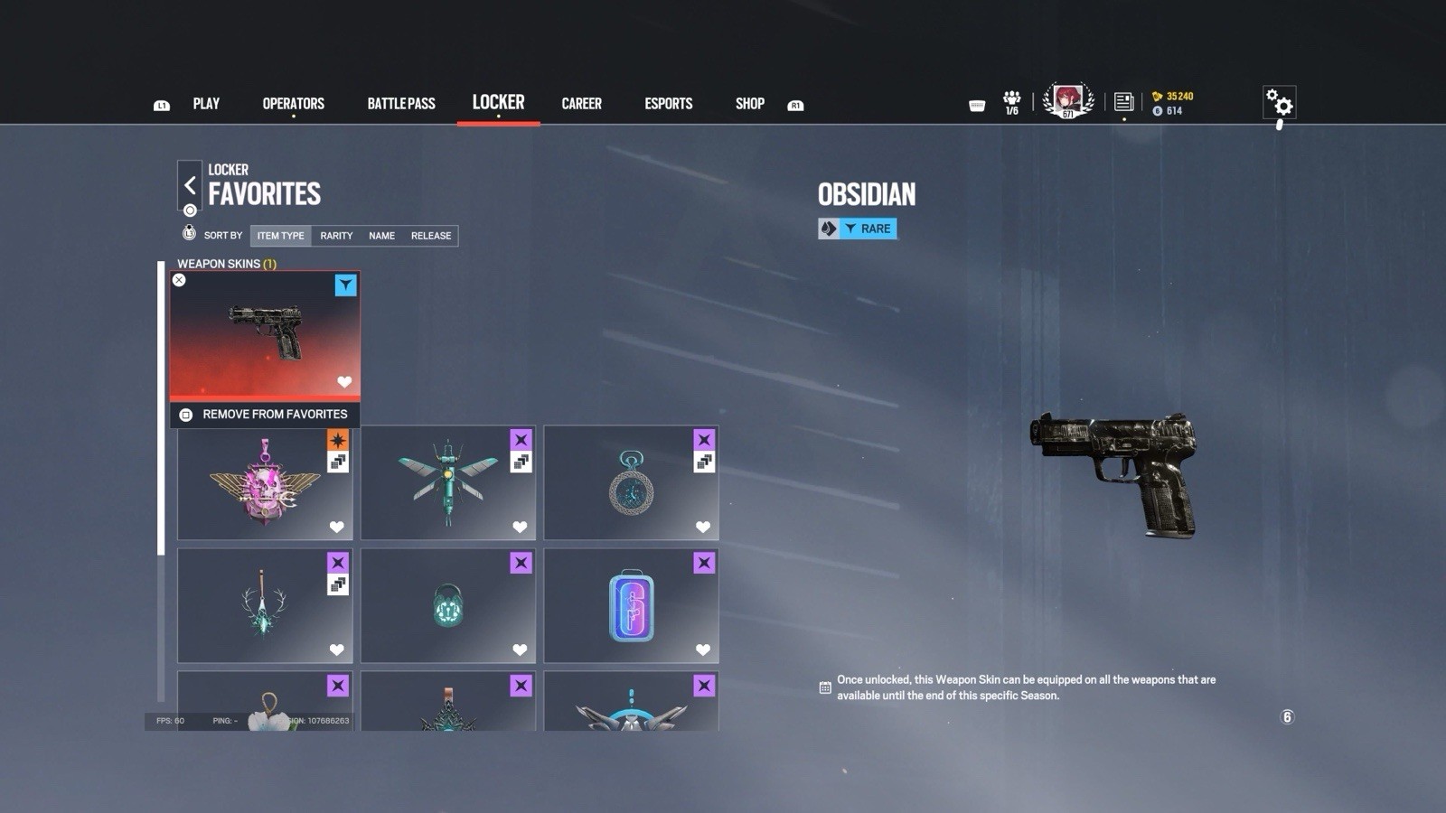 Tom Clancy's Rainbow Six Siege Collision Point Champion + Obsidian