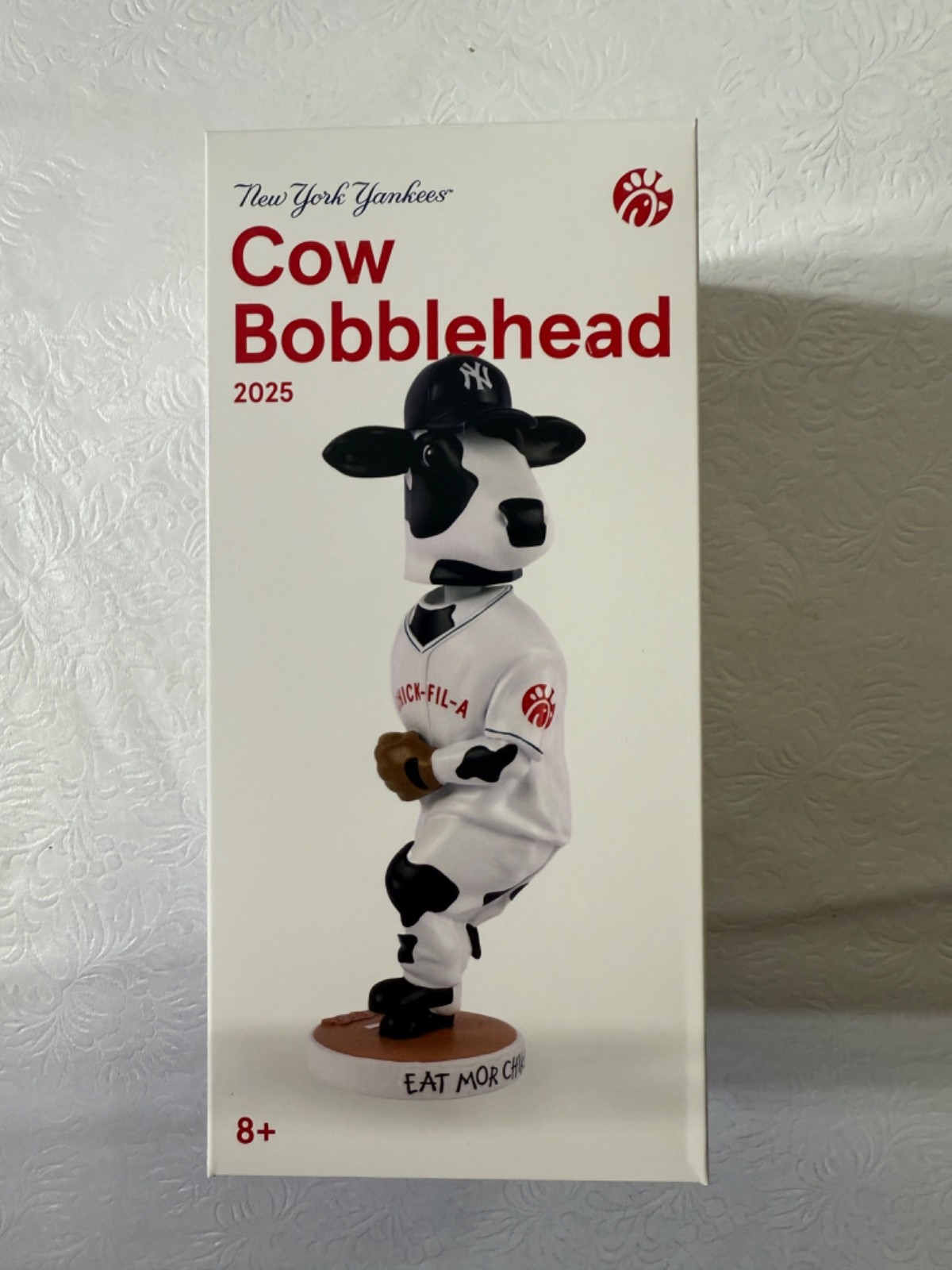 New York Yankees Chick-fil-A Cow 2025 Exclusive Fan Night Bobblehead BRAND NEW