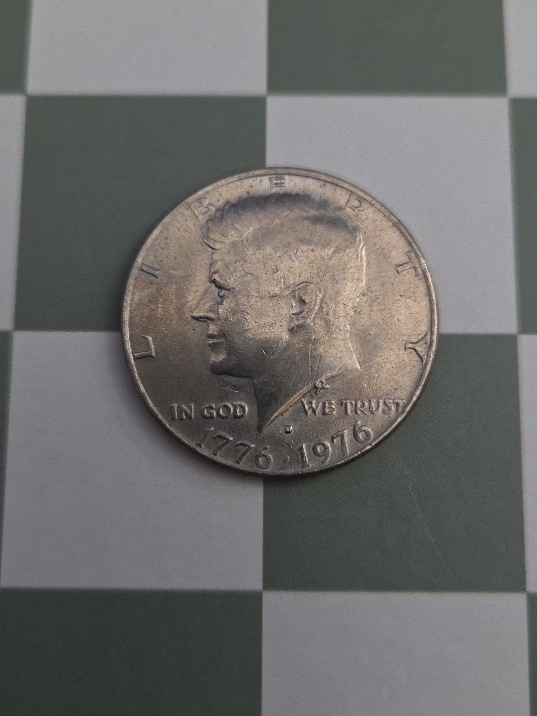 Kennedy Bicentennial Half Dollar 1776-1976-D Filled "D" Error Mint