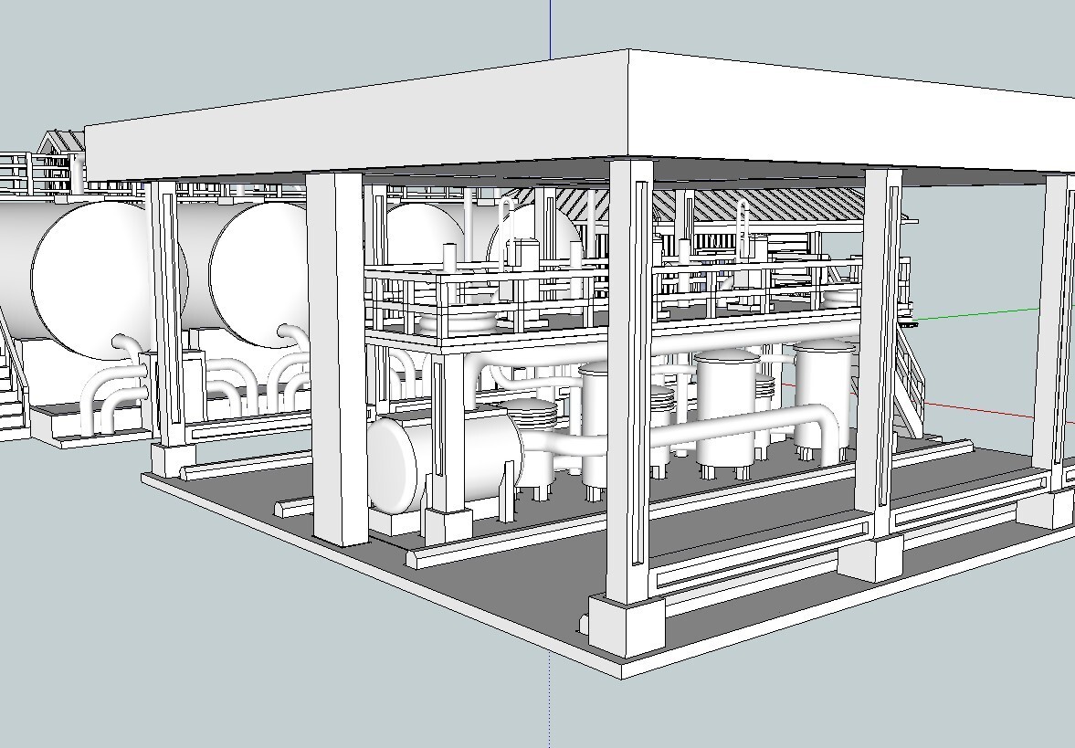3D Printed Model Railroad Fuel Distribution Facility. O Scale