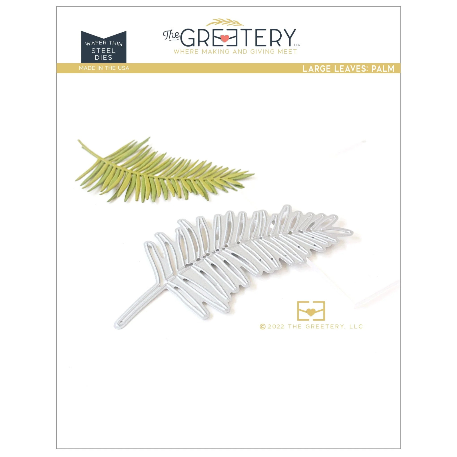 The Greetery - Large Leaves Palm Wafer Thin Steel Die Brand New