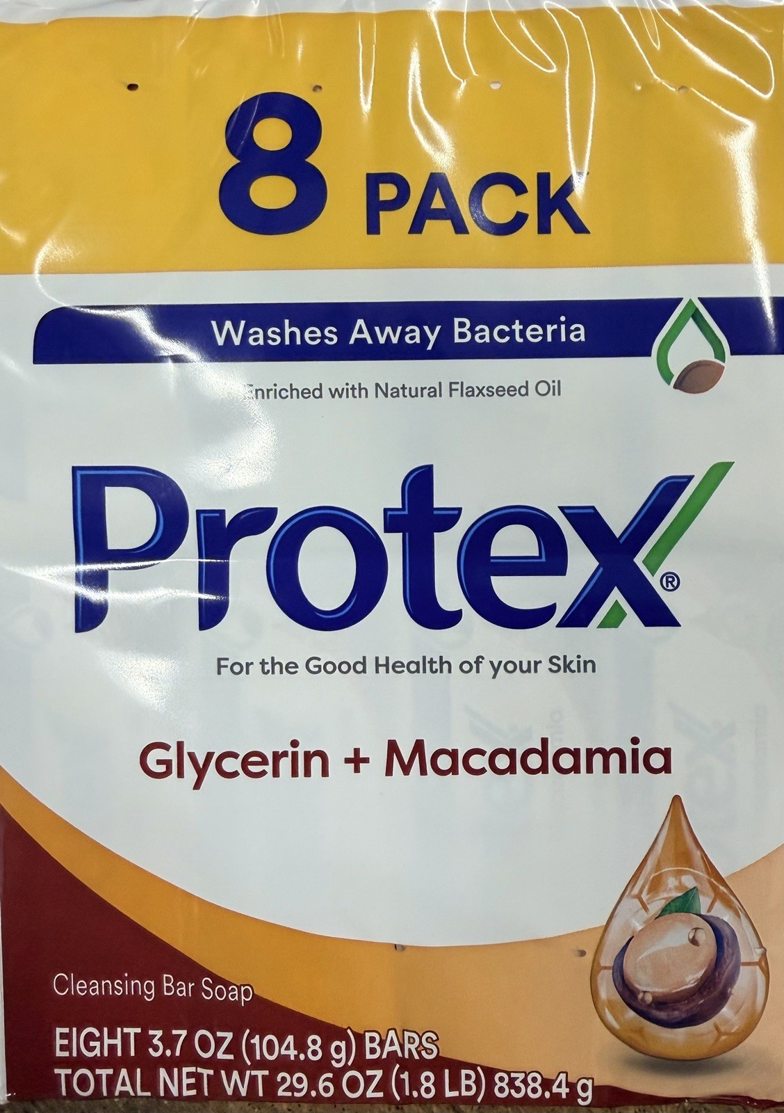 (8 Bars 3.7 oz.) Protex Macadamia Antibacterial Soap Bar Jabón Protex Family PK