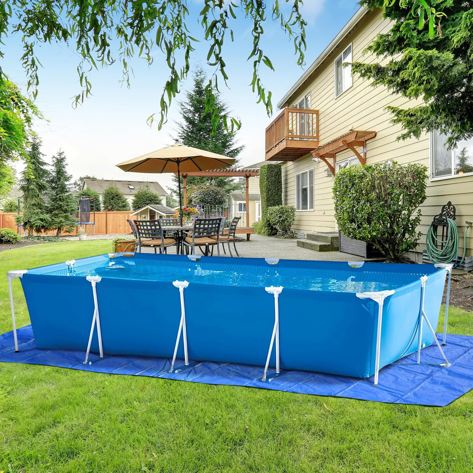 Codree 24 X 16 Ft Rectangular Pool Ground Cloths Waterproof Pe Swimming Pool