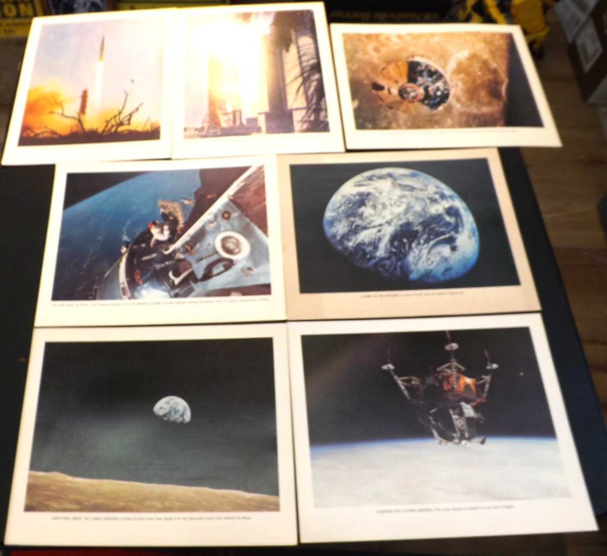 VINTAGE 1960s LOT OF NASA PHOTO PRINTS APOLLO 8 9 10 MOON SATURN V SPACE ROCKET