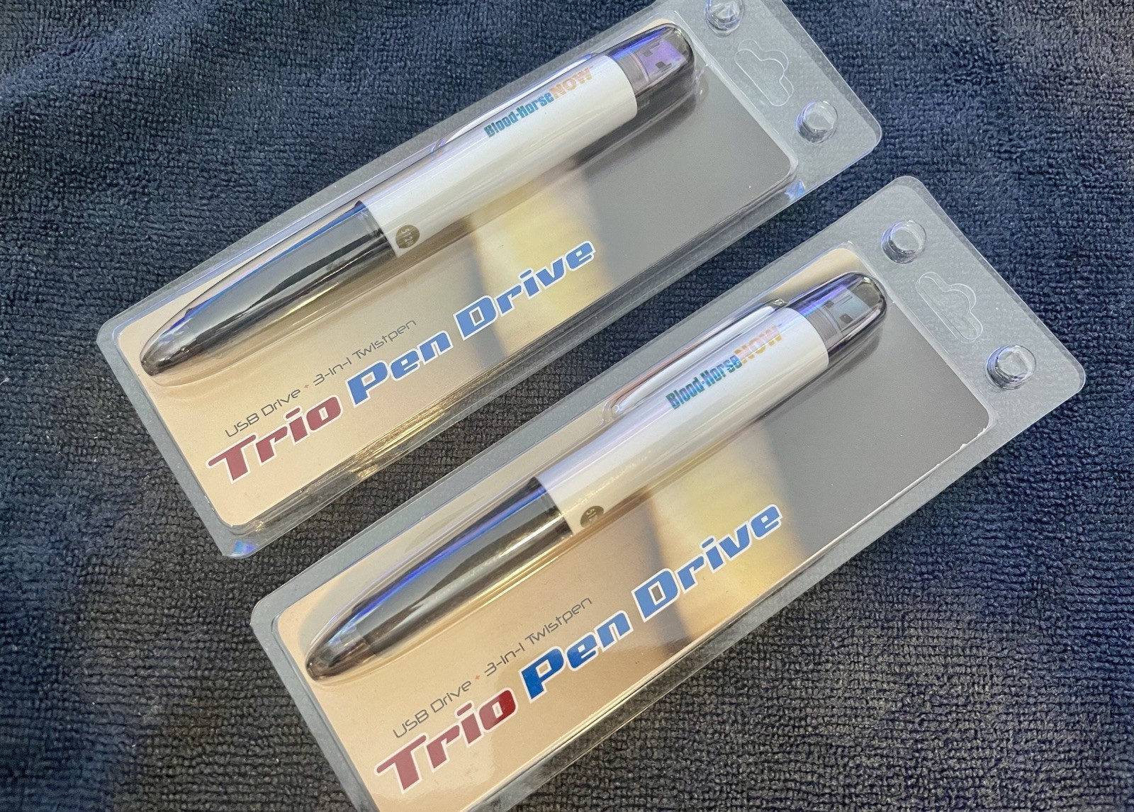 Pair of 3-in-1 USB Drive Twistpens Trio Pen Drive NIB