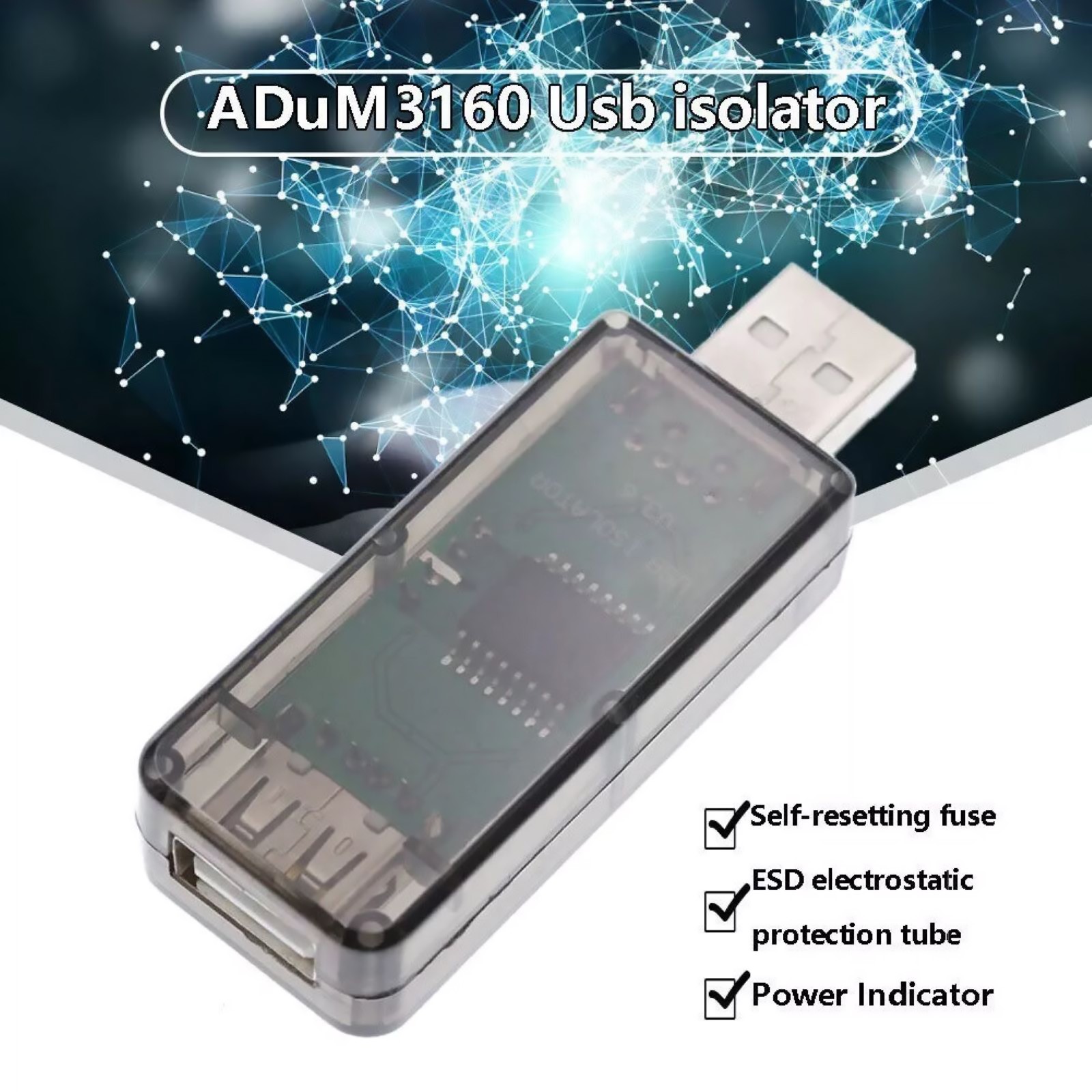 ADUM3160 USB Power Isolation Board Digital Signal Audio Isolator Module 1500V