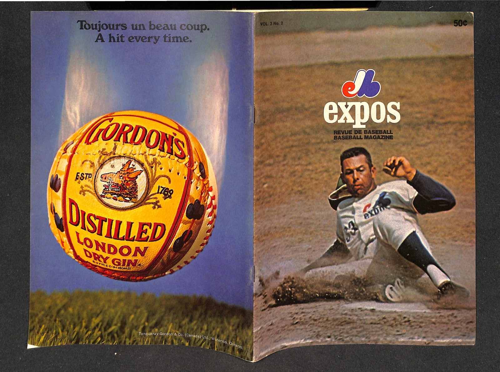1971 CHICAGO CUBS @ MONTREAL EXPOS SCORECARD, UNSCORED