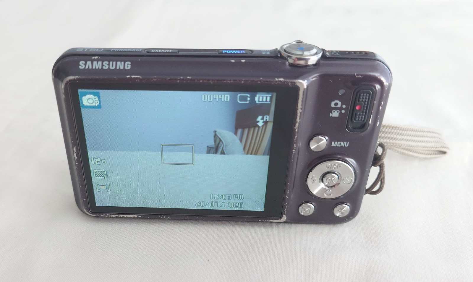 Samsung ST50 12.2MP Digital Compact Camera, With Charging Cable - Working Order
