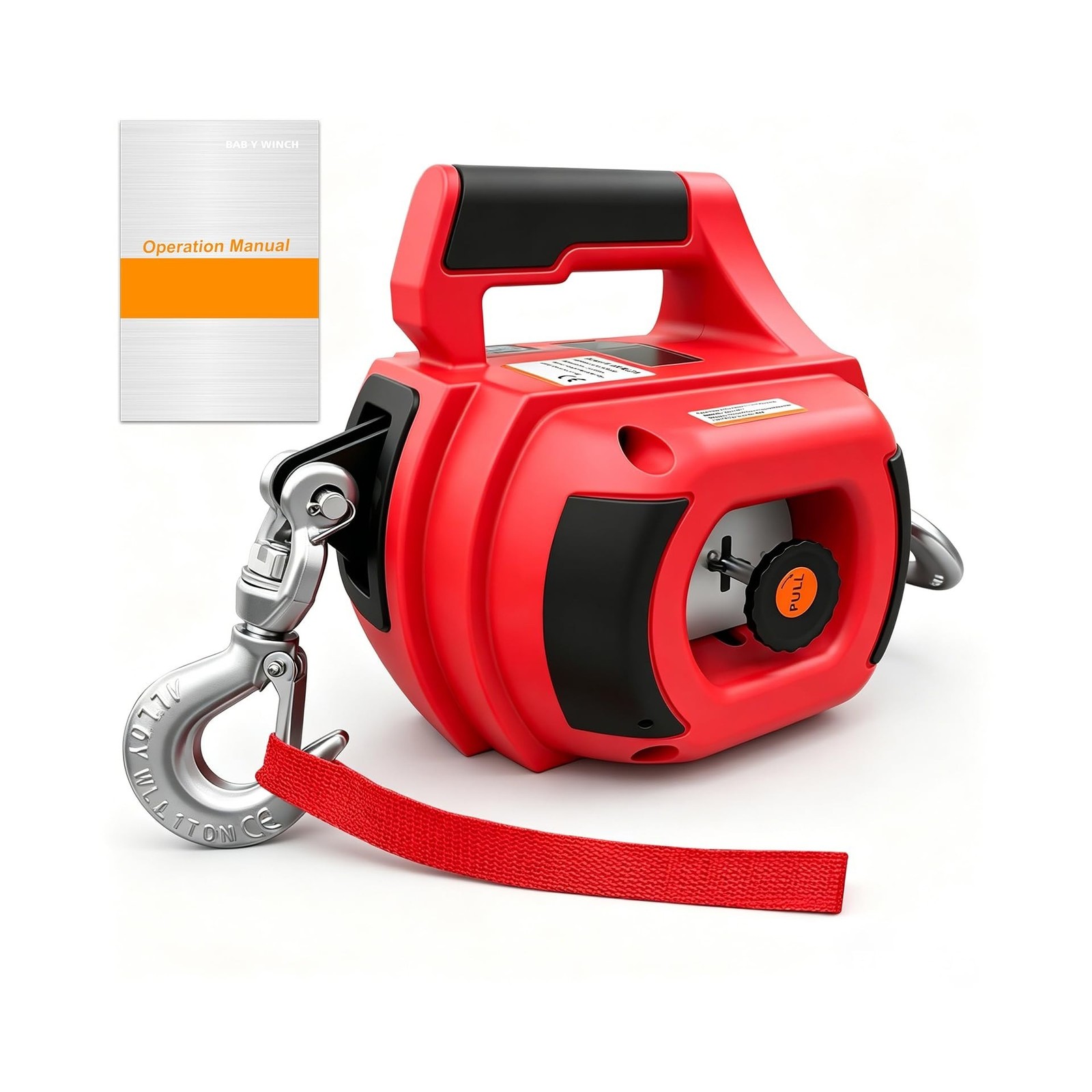 Drill Powered Portable Winch 1000LBS, Drill Winch with 40FT Alloy Steel Wire ...