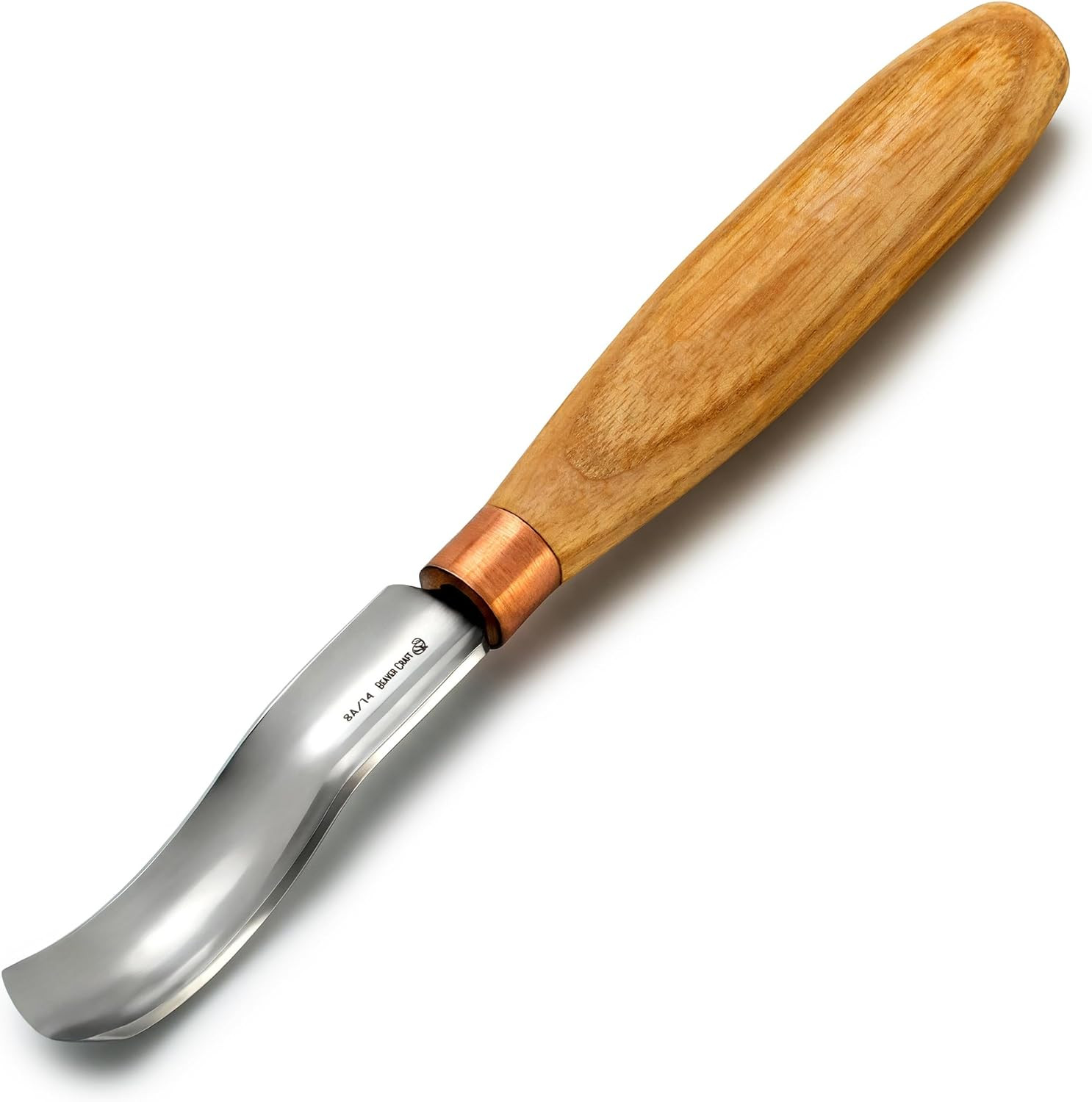 BeaverCraft, Wood Carving Bent Gouge K8a/14 0.55" - Spoon Carving Tools - Woodwo