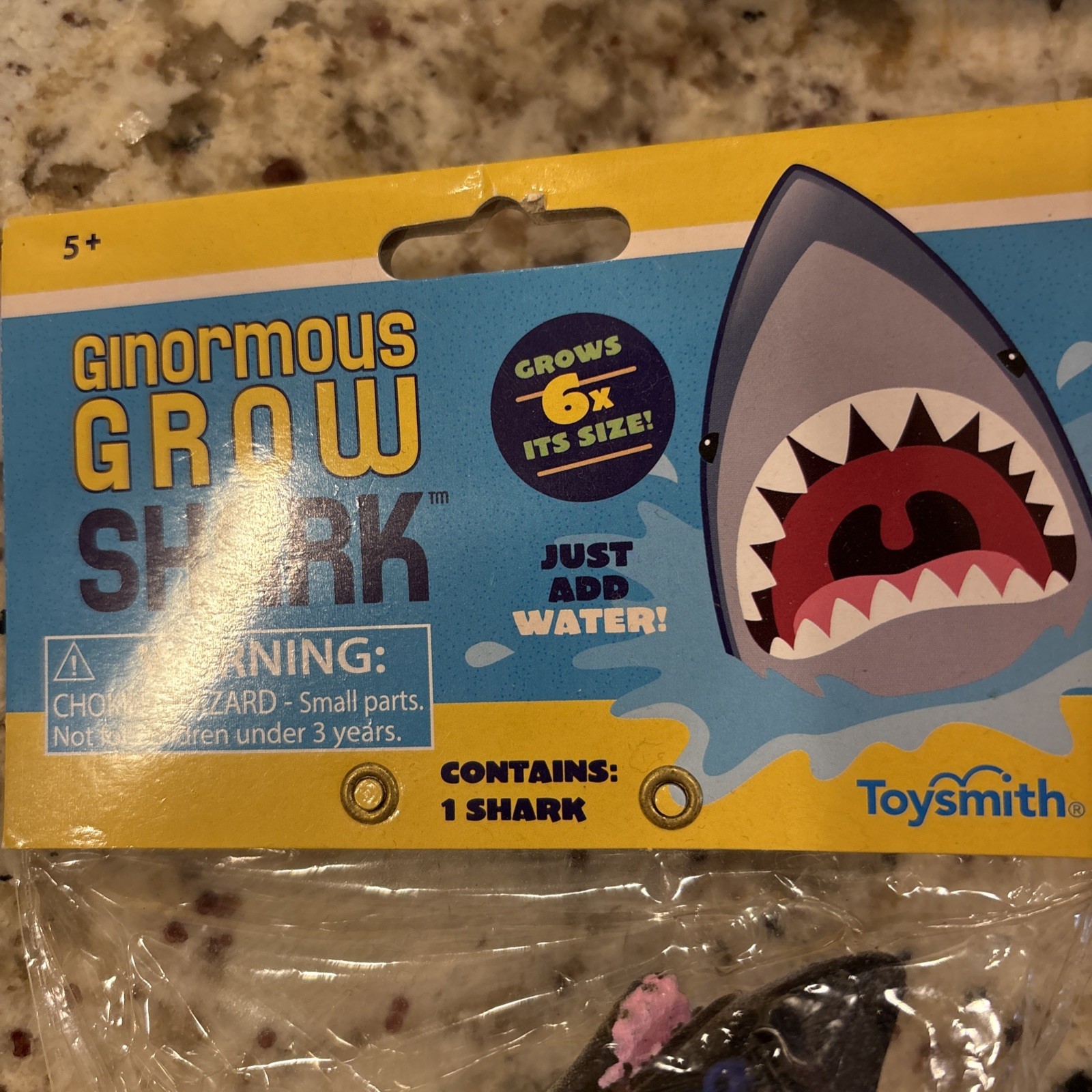 NEW! Toysmith Ginormous Grow Shark Grows 6x Its Size