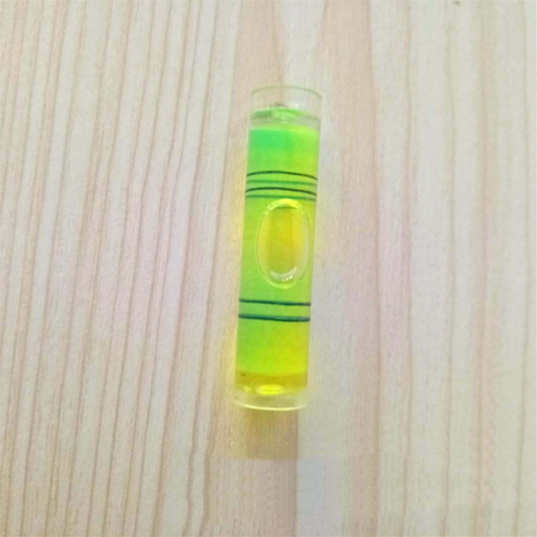 8 Pieces Mini Cylindrical Level Small Horizontal Bubble Levels 9.5x40mm Bubbl...
