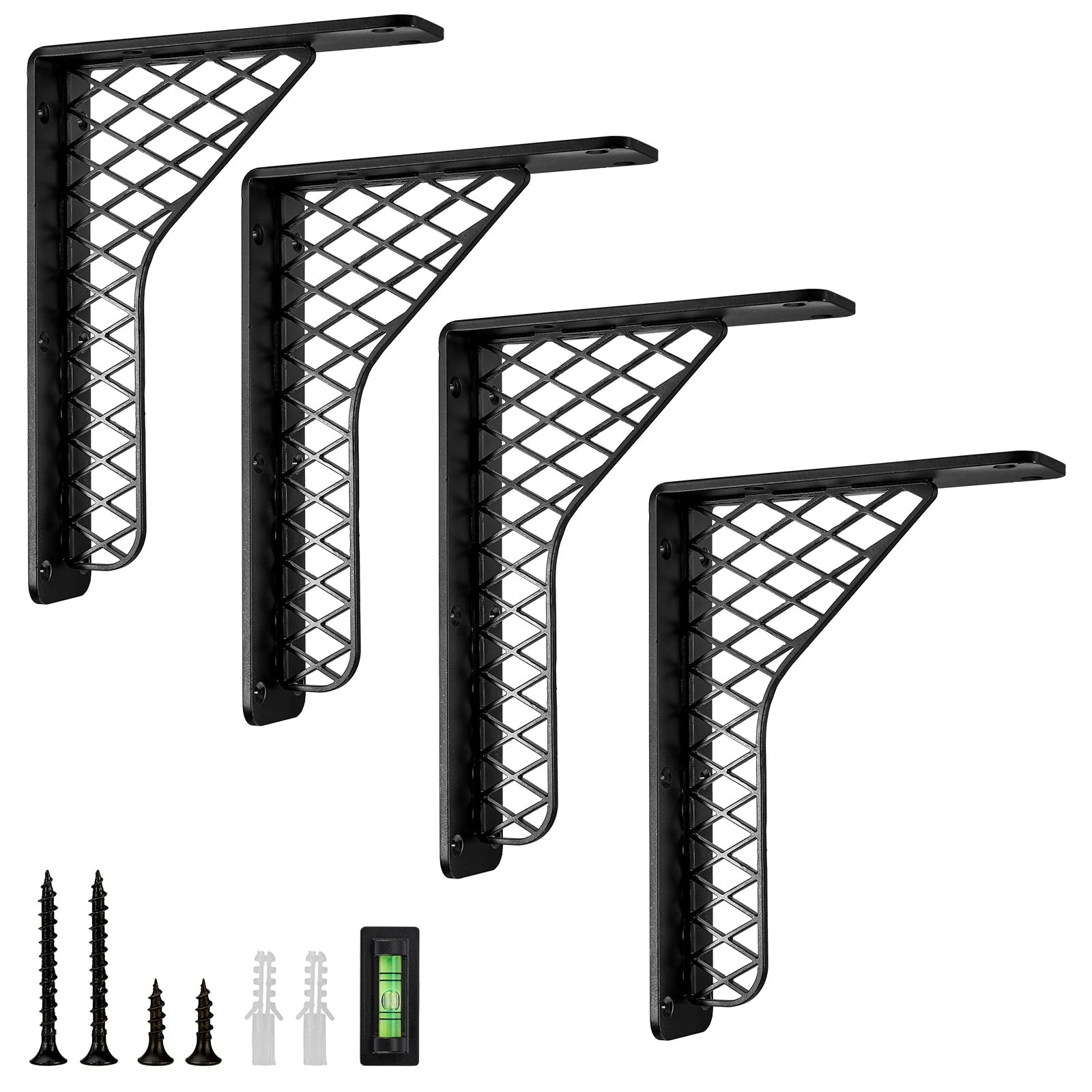 4 Pcs Heavy Duty Industrial Metal Shelf L Brackets 1012 Inch Wall Mount DIY