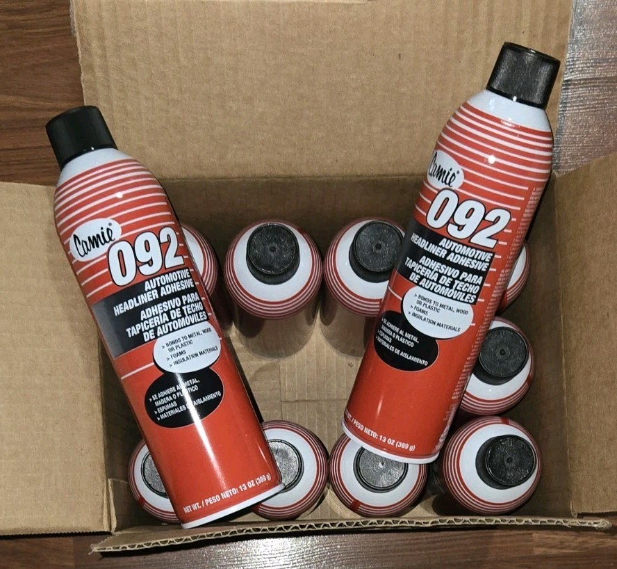 SIX CAN Camie 092 Automotive Headliner Adhesive Bonds to Plastic Metal Wood Foam