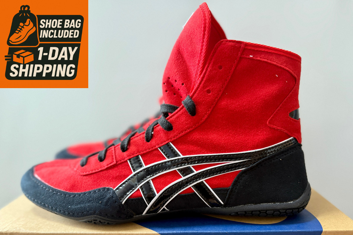 [Shoe bag] Asics Wrestling EX-EO 1083A001 Red x Black x White x Black