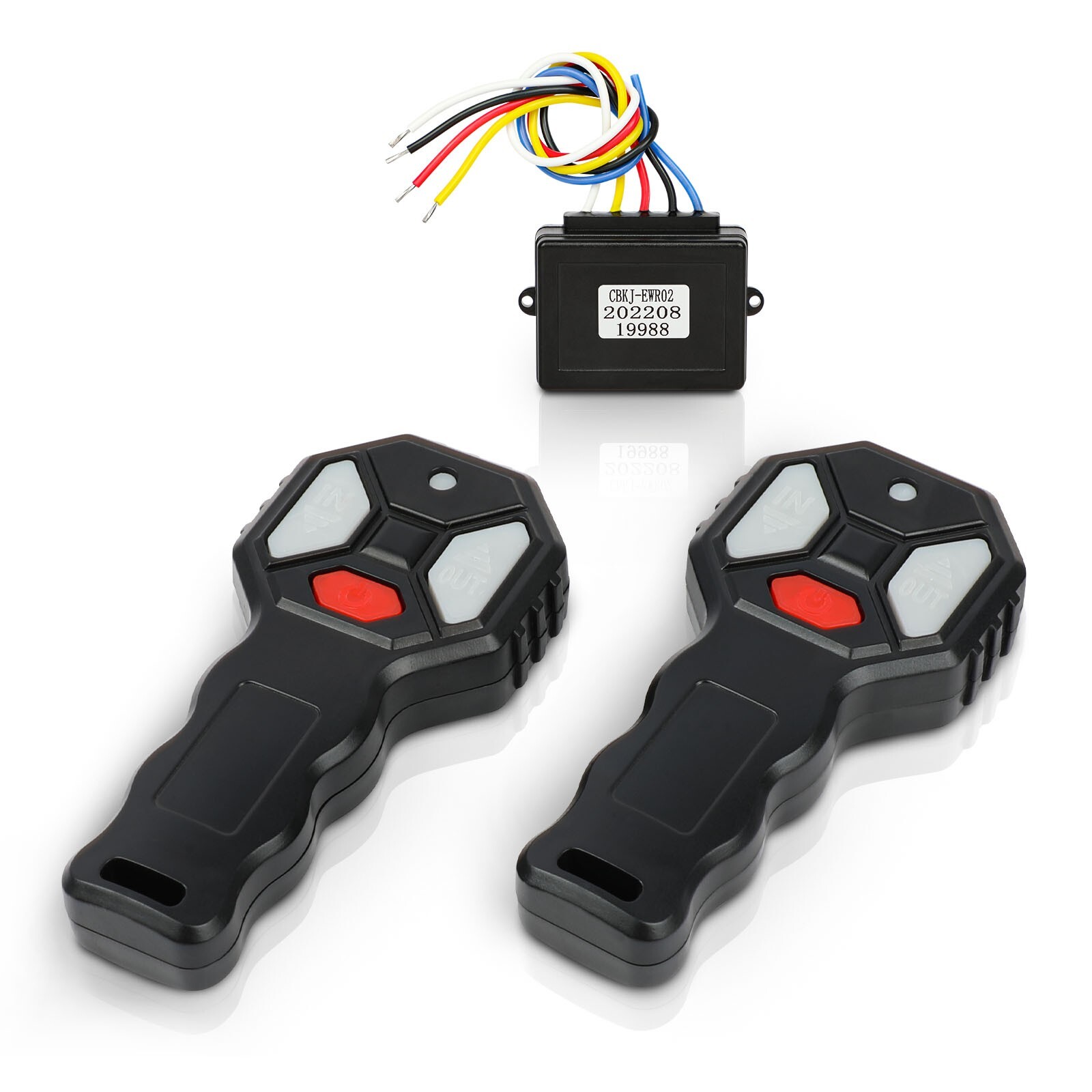 X-BULL Wireless Winch Remote Control Handset Easy To Install 150ft 12 Volt Black