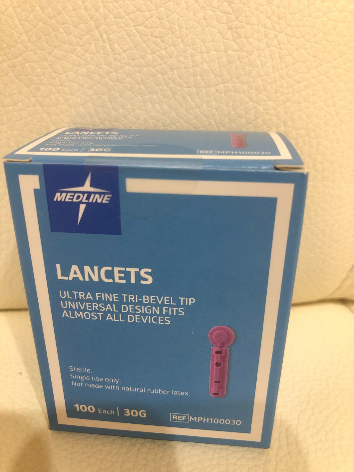 Medline Lancets 30G (Box of 100) general purpose diabetic testing MPH100030