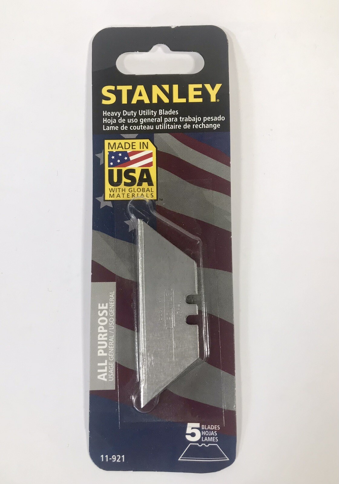 Stanley Heavy Duty Utility Blades Replacement  All Purpose 11-921 New 5-Count