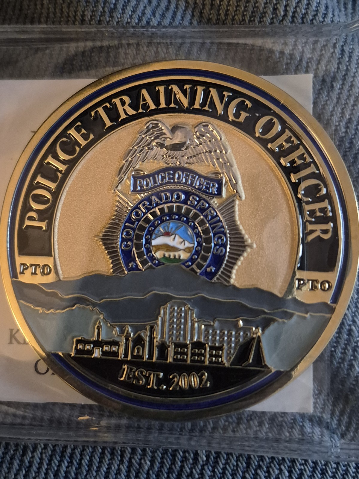 CHALLENGE COIN ~ COLORADO SPRINGS CO POLICE 🚨 CSPD FTO FIELD TRAINING OFFICER