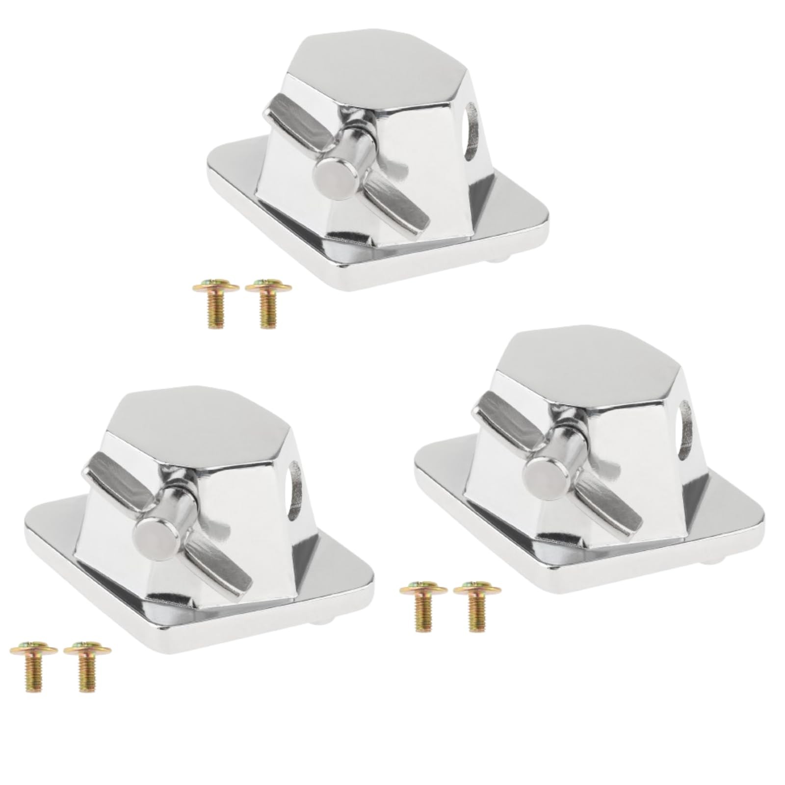 Jili Online 3Pcs Floor Tom Drum Leg Bracket Mount Practical Set Silver