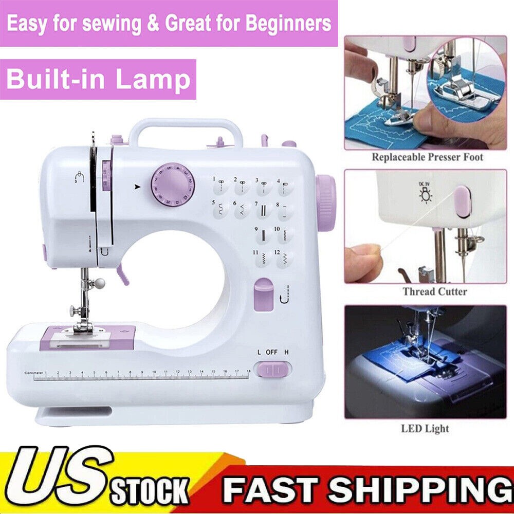 Electric Sewing Machine Portable Crafting Mending Machine 12 Built-In Stitches