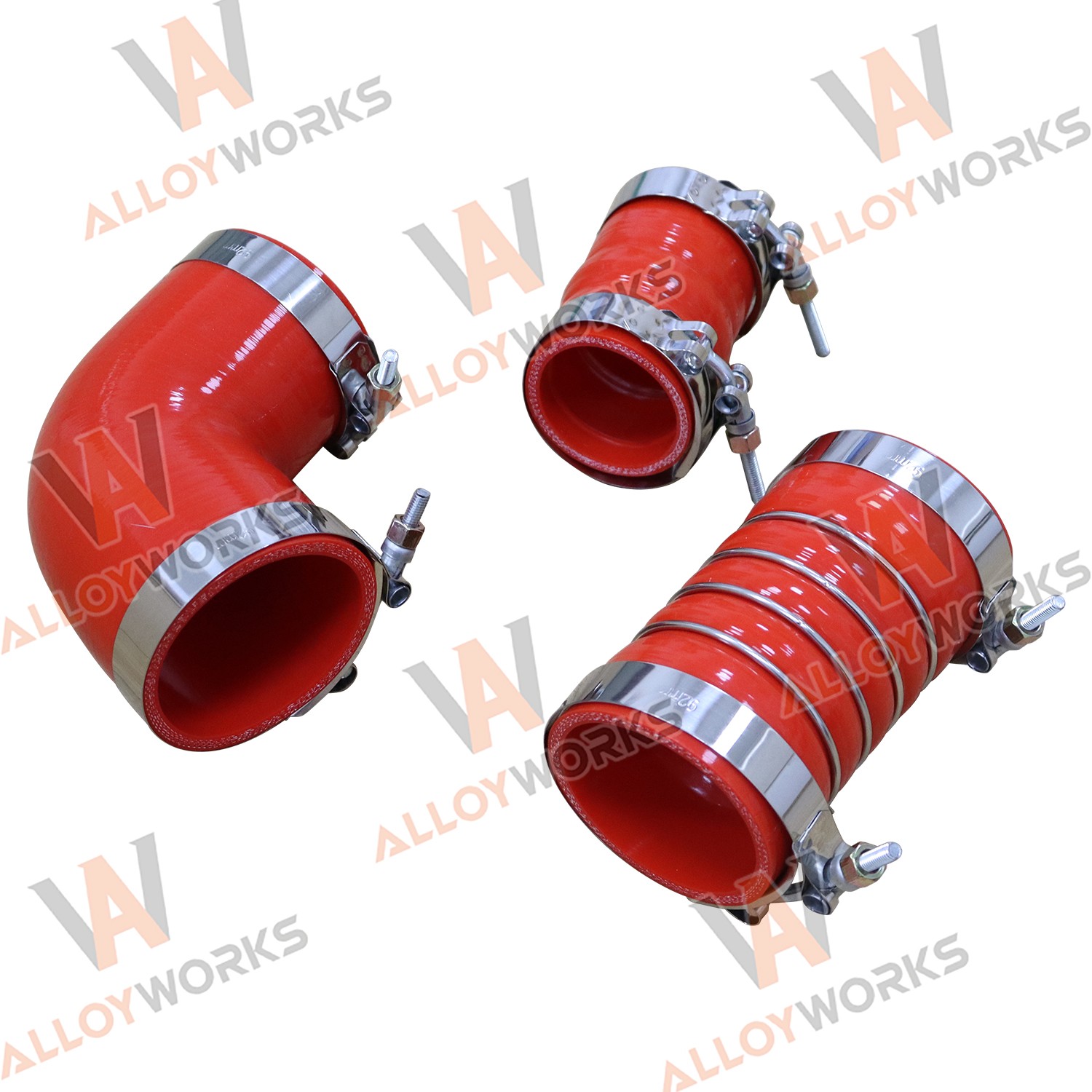 Silicone Hose Kit W/ Stainless Clamps For 06-2010 GM 6.6L LBZ LMM Duramax Diesel