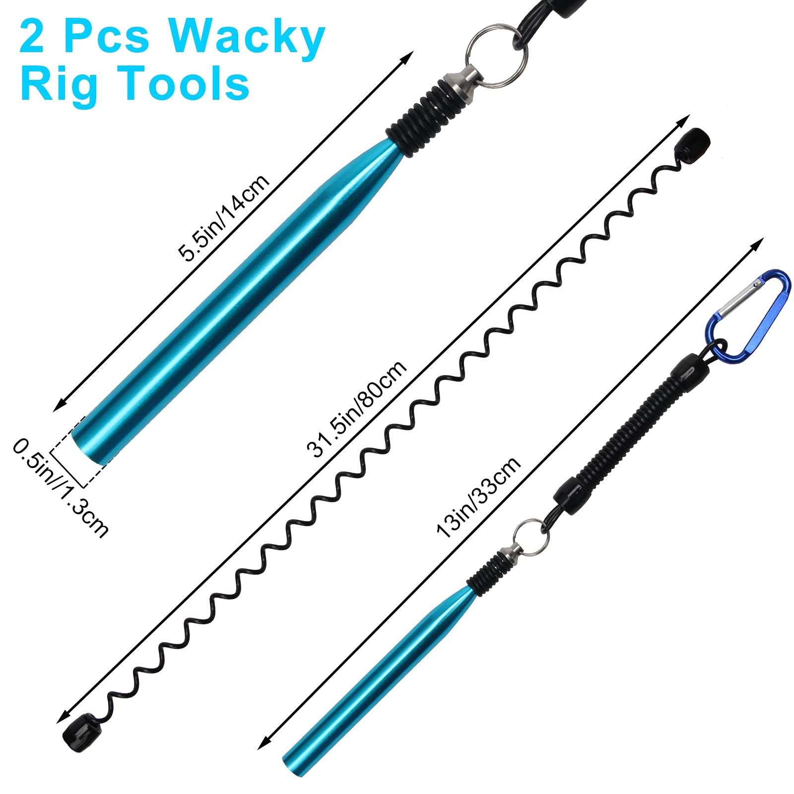 Wacky Rig Tools 2 Pcs with 320 O-Rings, Luxiv usual, blue