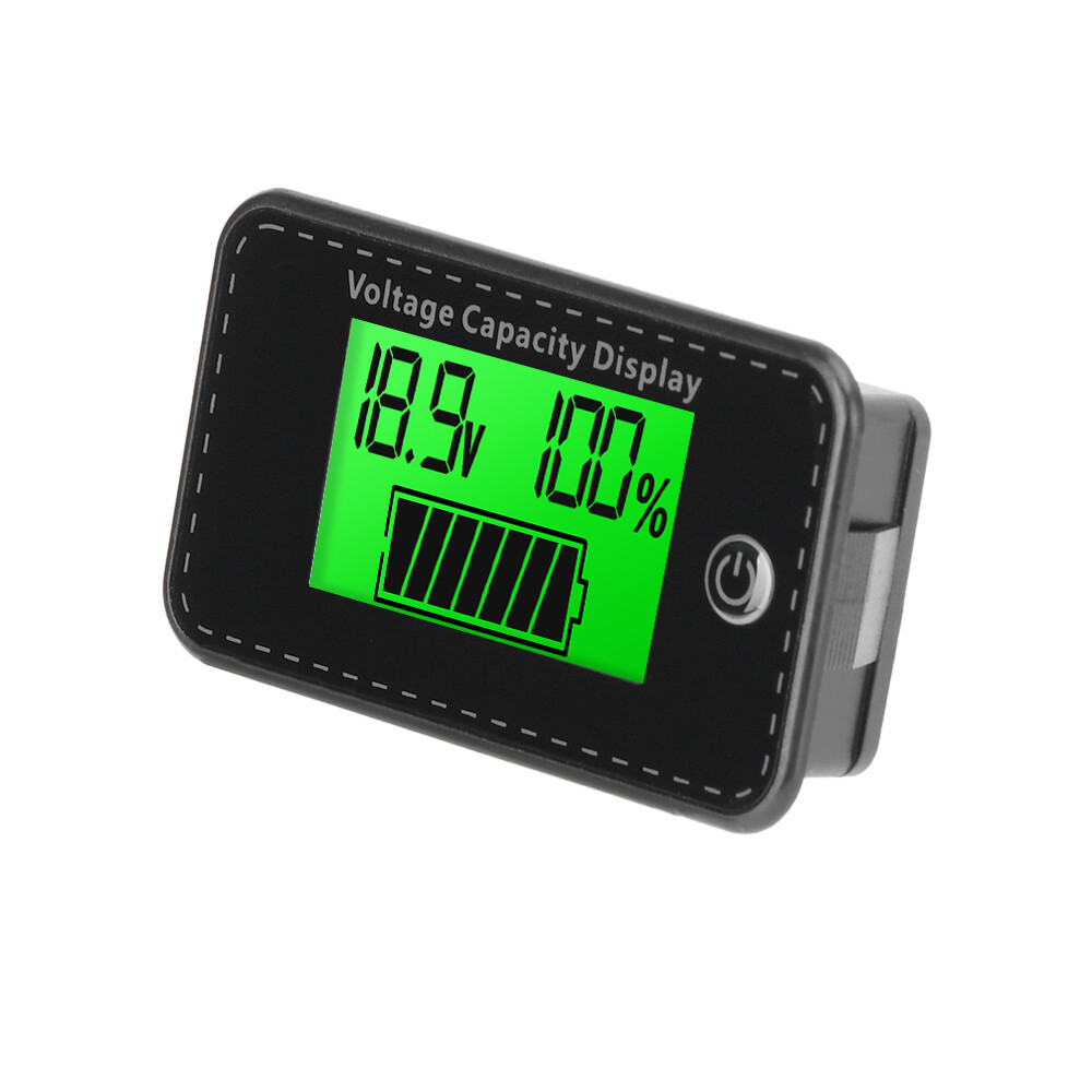 LCD Digital Battery Capacity Indicator DC 5-100V Voltmeter Voltage Meter Gauge