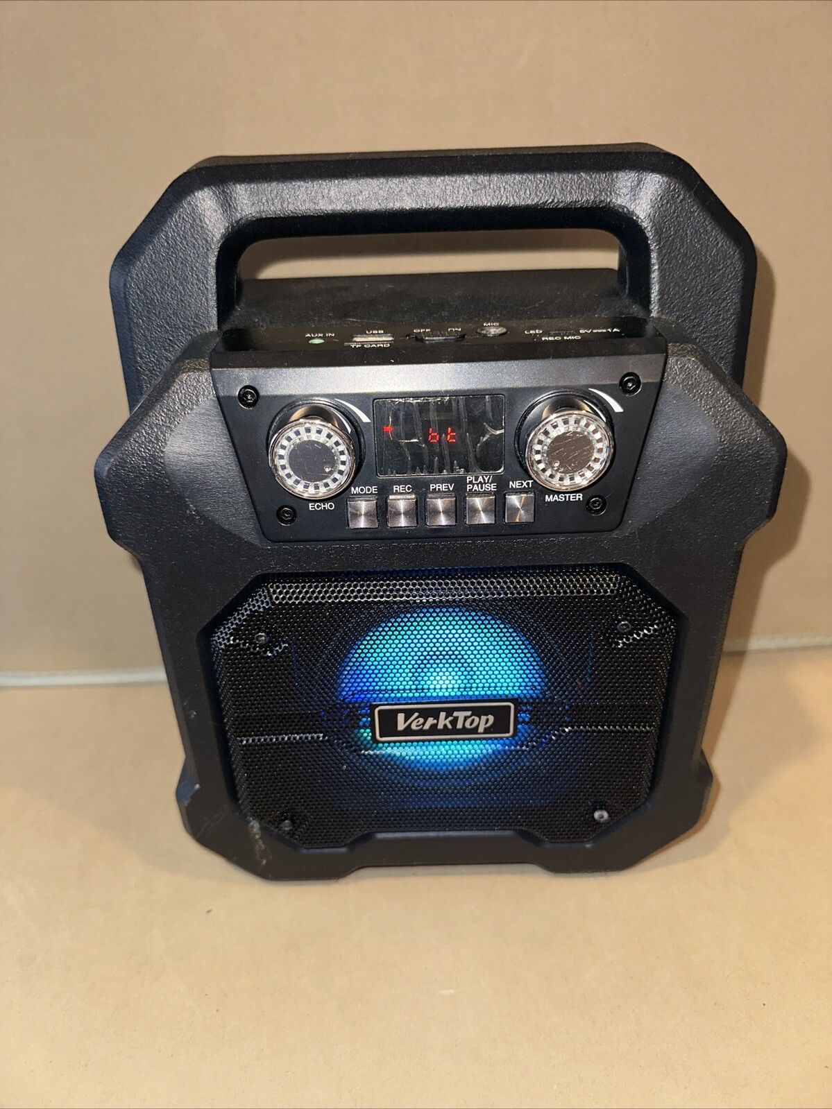 VerkTop KP-06 Black Portable Bluetooth Karaoke Speaker - Microphone Missing